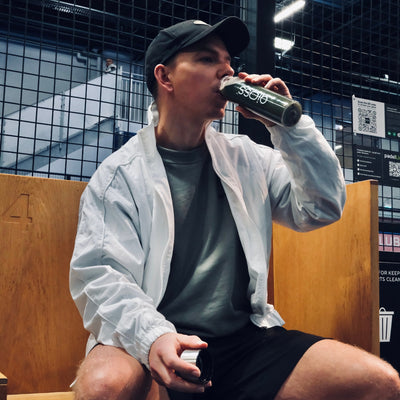 Marc Møller drinking aioss